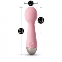 10-Speed Mini Vibrating Rechargeable Wand Massager Pink